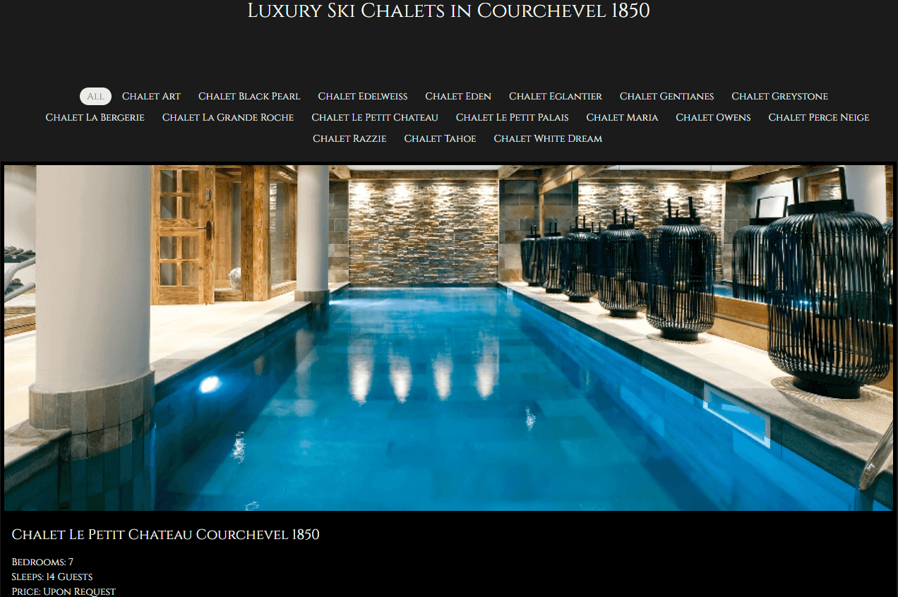 Luxury Chalets Custom dev